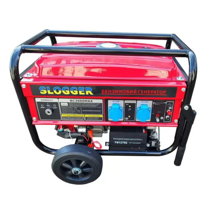 Генератор бензиновый однофазный SLOGGER ВС3000МАХ 2,8кВт/3,0кВт